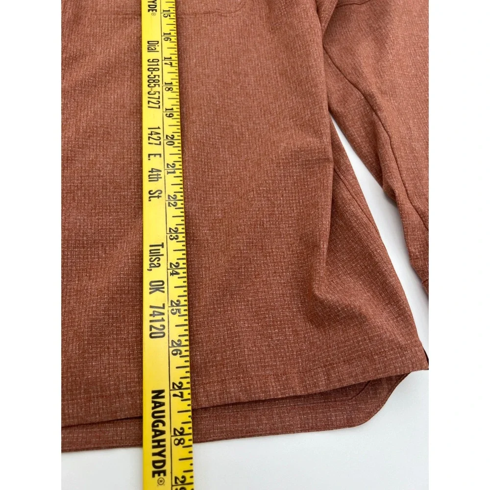 LULULEMON Airing Easy Shirt Men M Snap Front Long Sleeve Heathered Roasted Brown